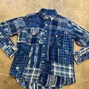 Polo Ralph Lauren Men's Iconic Indigo Patchwork Shirt - M